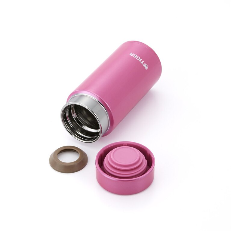 TIGER MMP J020 PP Water Bottle 6.7 Fl. Oz. (200 ML) Direct Drinking Stainless Mini Bottle Sahara Mug Lightweight Dream Gravity Powder Pink